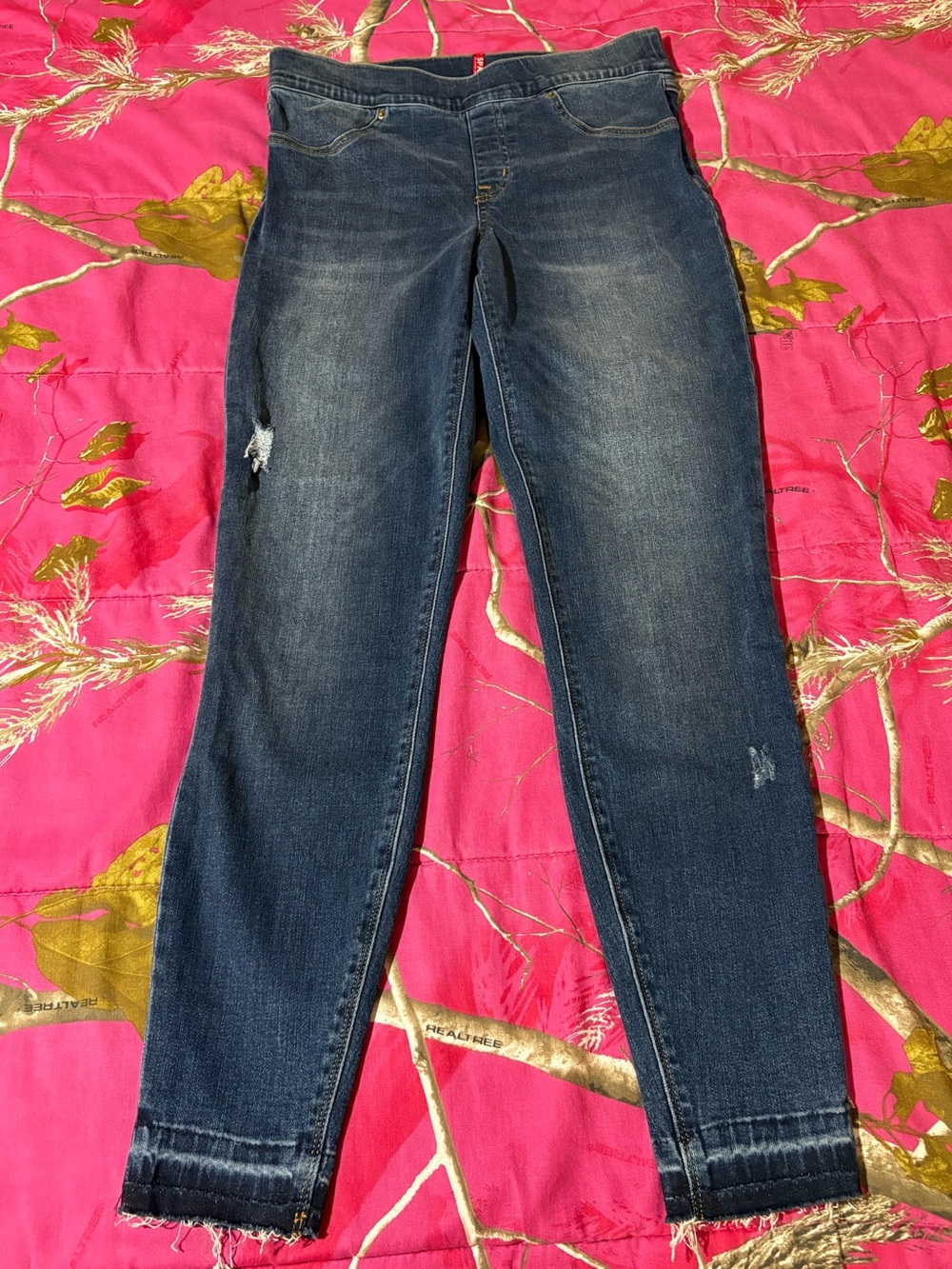 Spanx by Sara Blakely Distressed Stretch Jeans